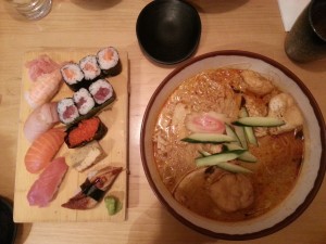 hare & tortoise ealing broadway Deluxe Sushi Box and Curry Laksa