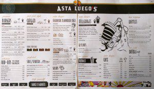 asta luagos burger menu