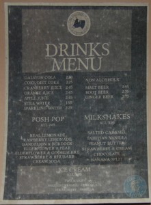 the meating room drinks menu