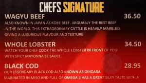 SEN-NIN Japanese Teppanyaki islington chefs signature