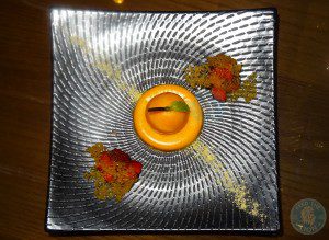 Citrus Anatomy - Mandarin cremeux, yuzu curd, lemon soil Dhs55