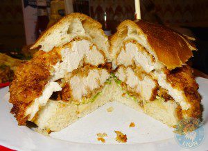 Ma Plucker Crispy Coated Buttermilk Dipped Thigh Buger £7 cut