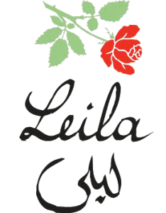 leila dubai restaurant Lebanese food logo
