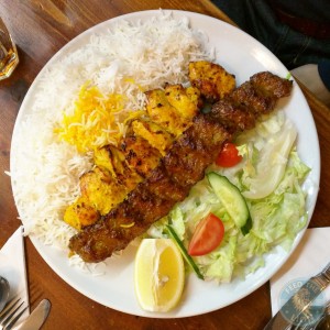 Momtaz - Marinated chicken fillet & minced lamb kebab £11 persian palace west ealing halal w13 uxbridge road