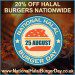 National halal burger day feed the lion 25 august mr hyde restaurant venues