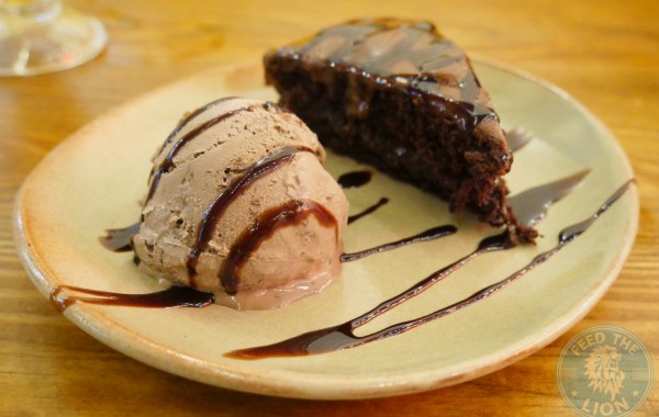 Baked Chocolate Fudge Cake £3.50