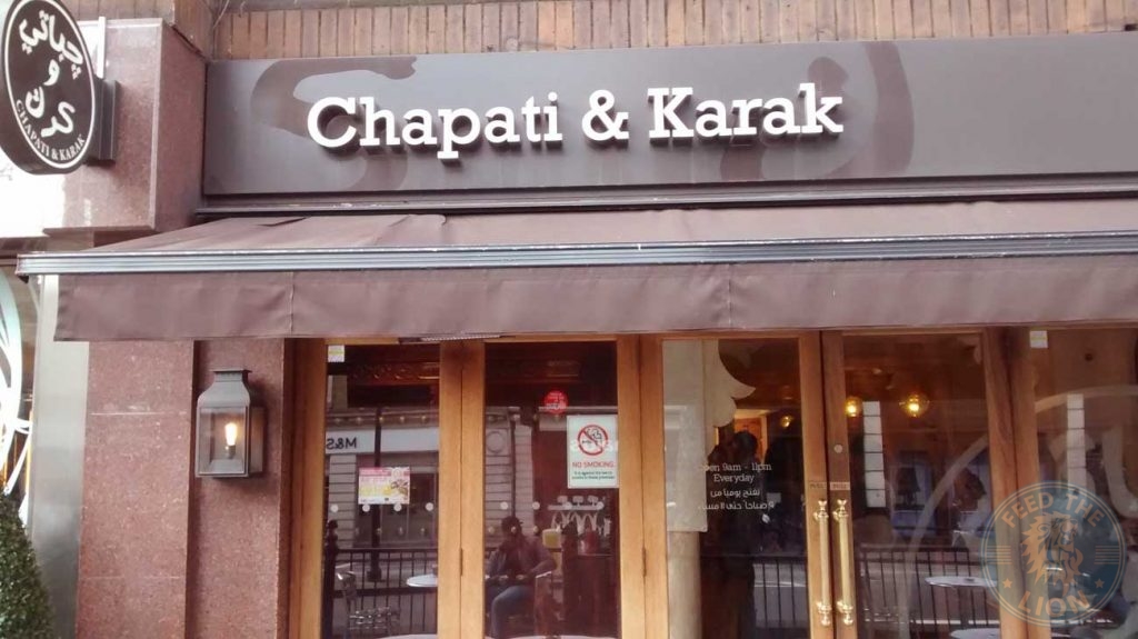 Arab Twist to Chapati and Karak near Harrods Feed the Lion