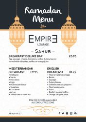 empire lounge ramadan iftar sahoor halal