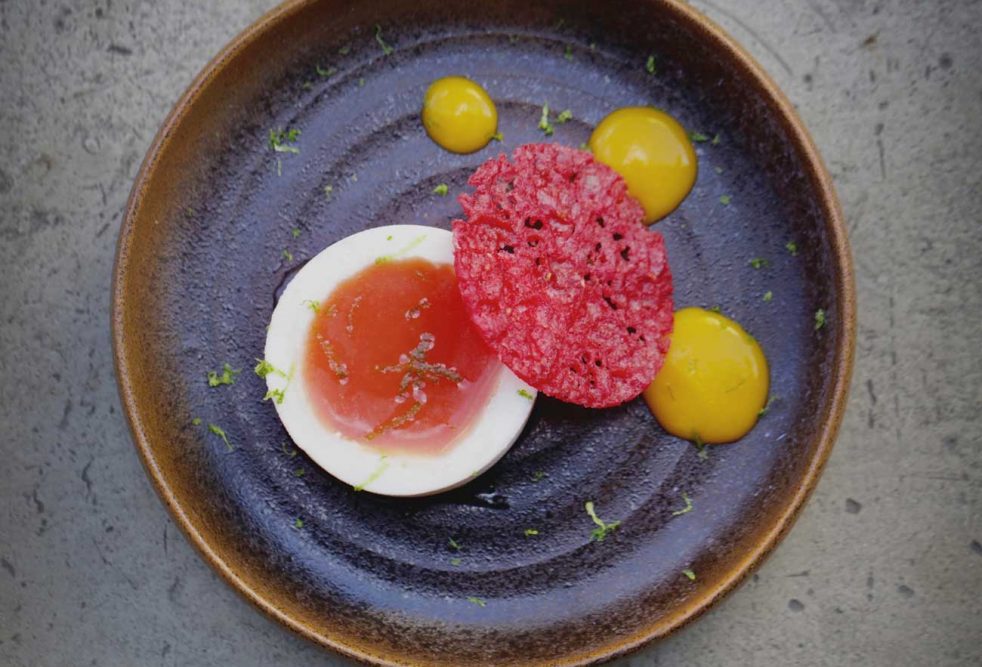 Lima Sensación that’s a delicate blend of coconut mousse, raspberry tuile, lime sponge, guava purée and mango coulis, £5.00