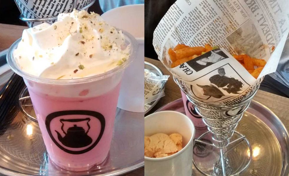 Rose Falooda £2.50 & Masala Chips £2.00