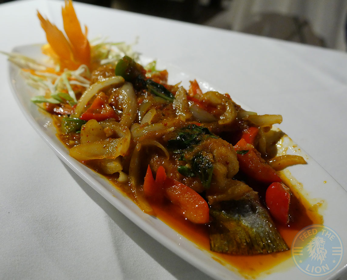 Sea Bass Tiger Lily Thai Restaurant London Osterley Halal Feed the Lion