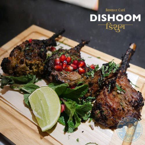 lamb chopsc Dishoom Indian Halal restaurant Kensington London