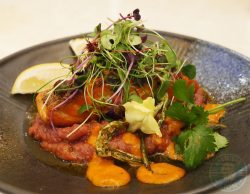 salmon Mastya Contemporary Fine Dining Mayfair Indian London Halal Restaurant Curry