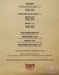 Elvet steakhouse Romford East London Halal Food Wagyu Burger steak restaurant menu