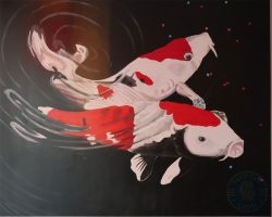 fish painting C&R Izakaya Japanese London Halal Restaurant Bayswater