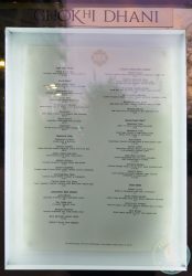 menu Chokhi Dhani Indian Halal restaurant Battersea