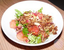 waterman duck salad Chi Kitchen Halal Pan Asian London restaurant in Debenhams Oxford Street.