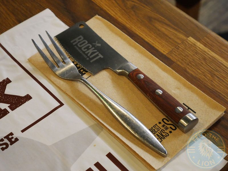 Rockit ste knife Rockit steakhouse Halal Steak Whitechapelakhouse Halal