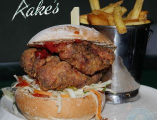 chicken burger Rake's Cafe Bar Liverpool St. London Halal