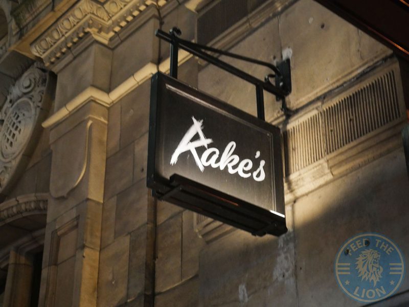 Rake's Cafe Bar Liverpool St. London Halal Feed the Lion