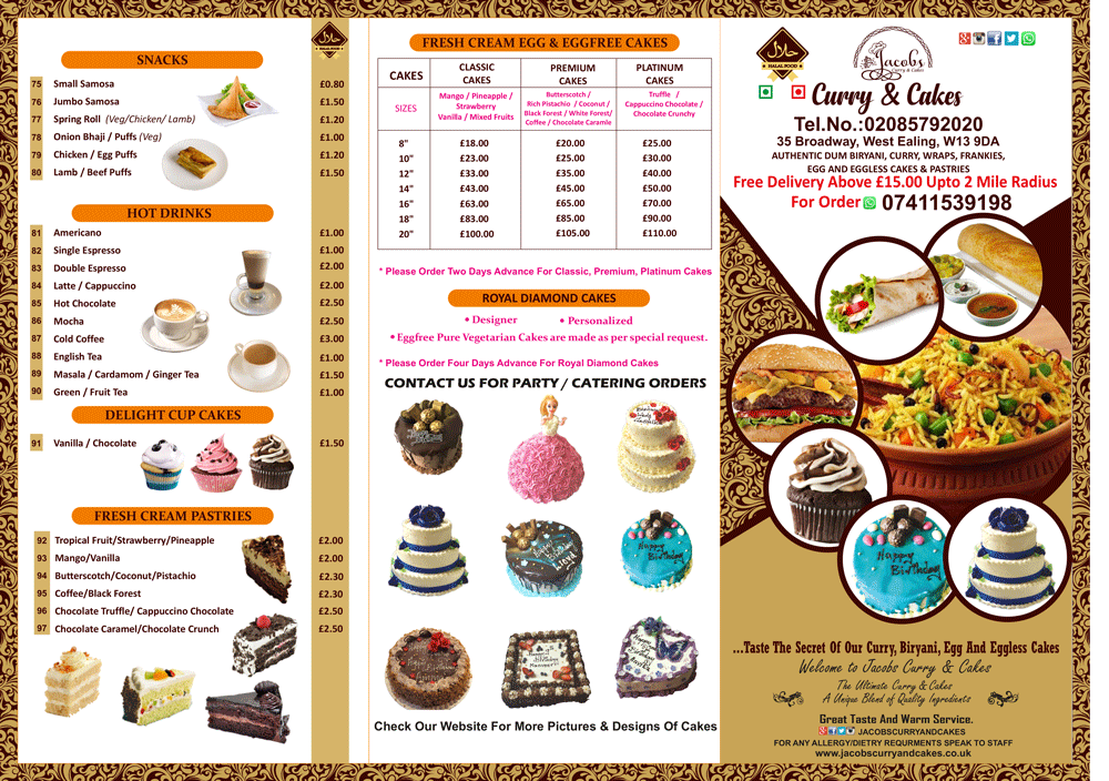 Curry & Cakes by Jacobs West Ealing Feed the Lion