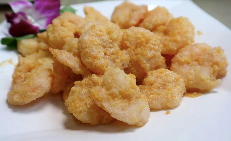 Salted egg yolk prawns for the adventurous at heart