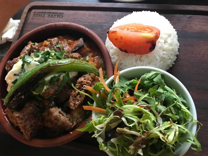 Turkish food at the Olive Tree in Milton Keynes Feed the Lion