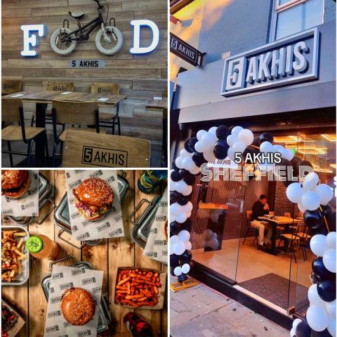 5 Five Akhis Halal burgers restaurant sheffield