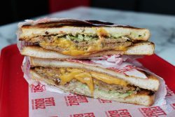 Fatt Boyz Edinburgh castle Scottish Scotland Halal burger restaurant