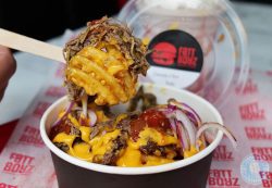 Fatt Boyz Edinburgh castle Scottish Scotland Halal burger restaurant