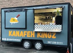 Kanafeh Kingz Dublin Ireland Halal fast food Palestine dessert cafe