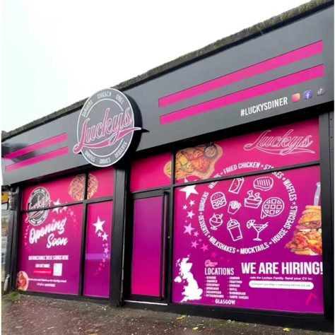 Lucky's Diner Halal Burger Restaurant Glasgow Scotland