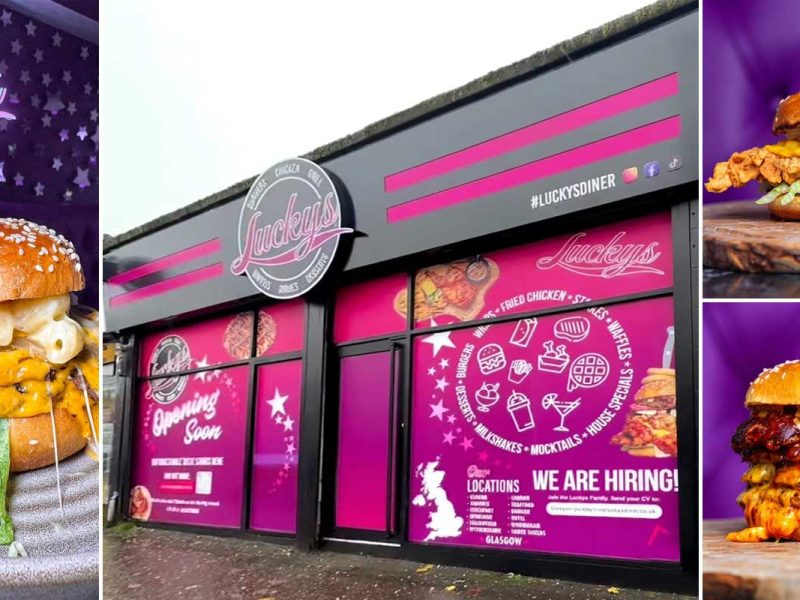 Lucky's Diner Halal Burger Restaurant Glasgow Scotland