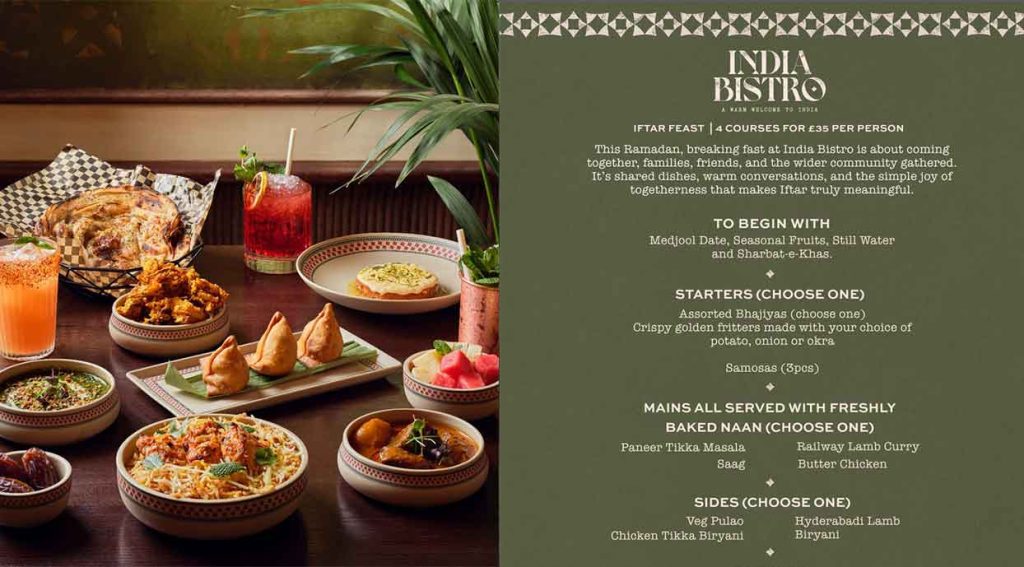 India Bistro Restaurant Ramadan Iftar Suhoor Leeds