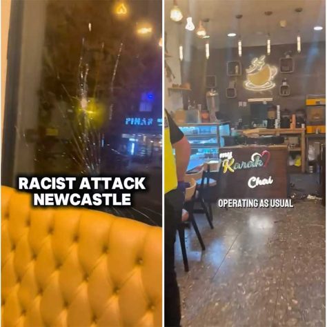 My Karak Chai Halal Cafe Newscastle racist vandalism
