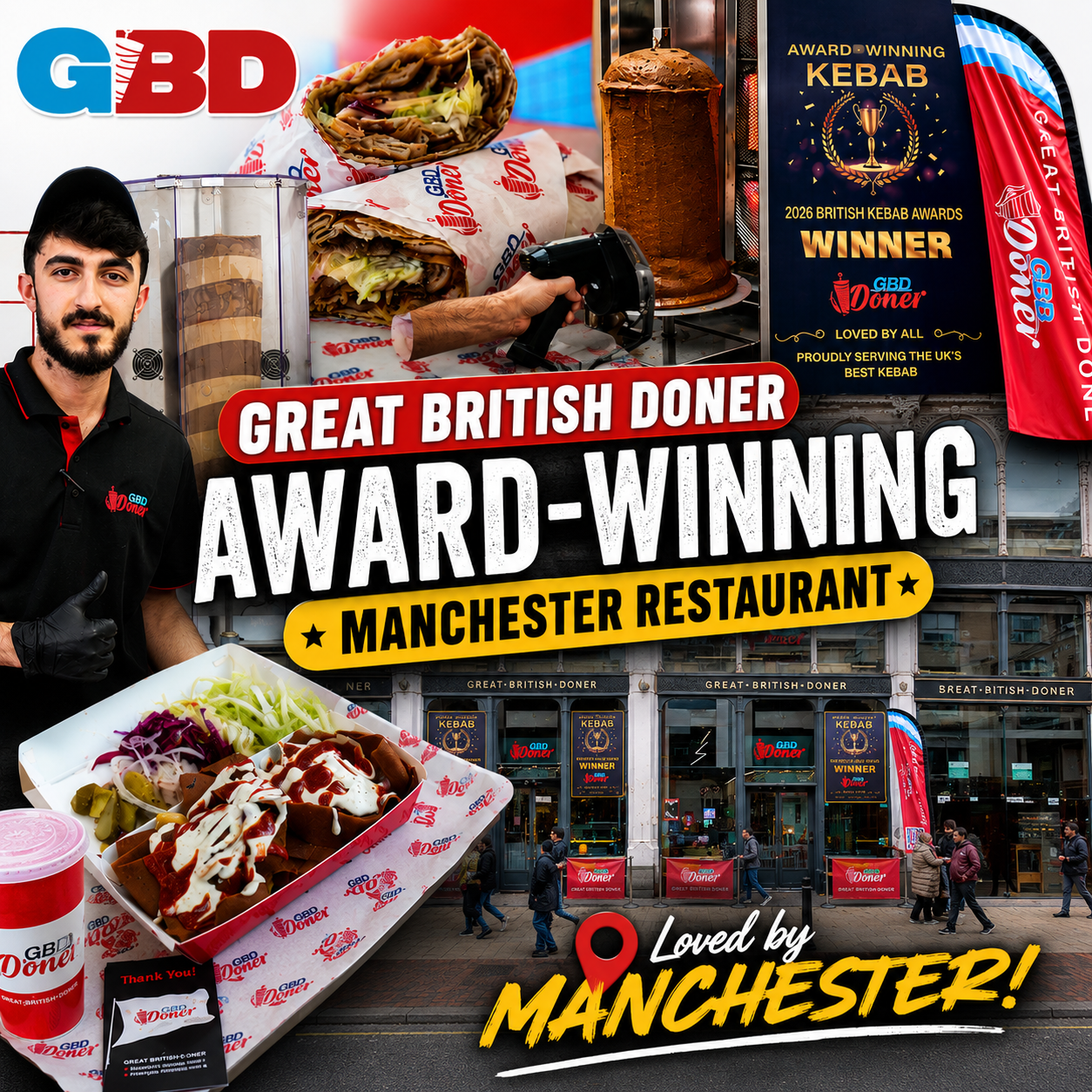 Great British Doner Halal Manchester award winning fast food
