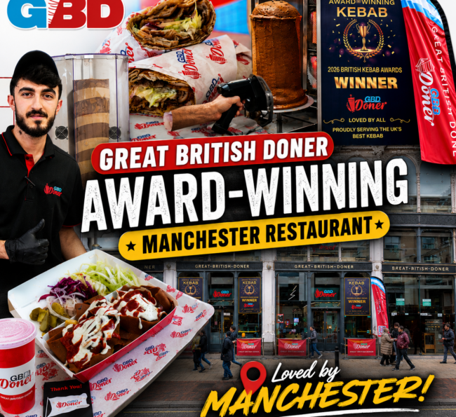 Great British Doner Halal Manchester award winning fast food