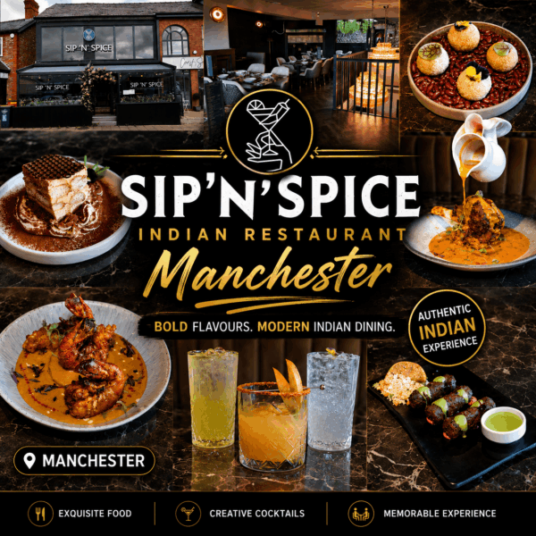 Sip 'n' Spice Wimslow Manchester Halal fine-dining Indian restaurant