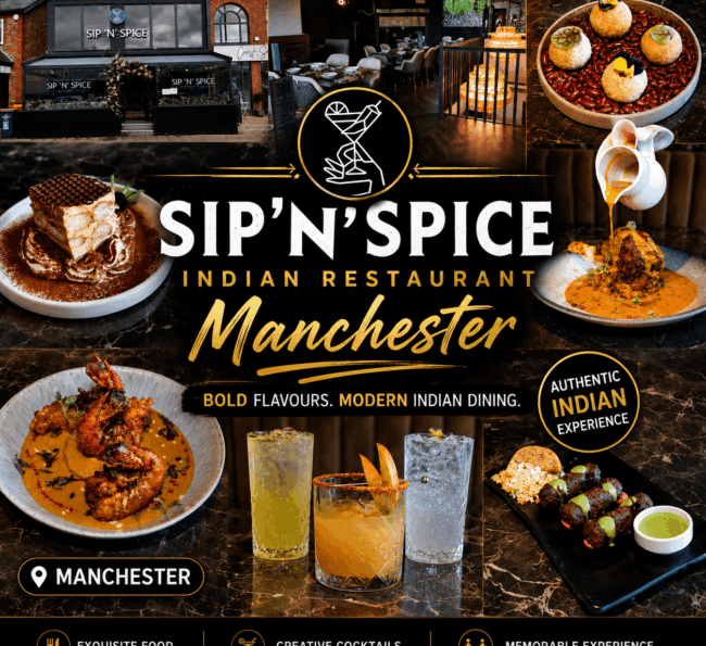 Sip 'n' Spice Wimslow Manchester Halal fine-dining Indian restaurant