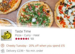 Taste Time 20% off Just Eat 'Cheeky Tuesdays' Leicester