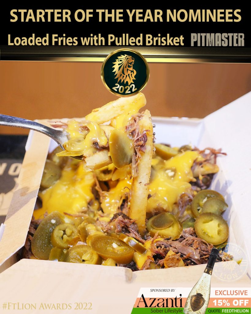 Loaded-Fries-with-Pulled-Brisket-Pitmaster #FtLionAwards 2022 Starter of the Year Feed the Lion Halal restaurant