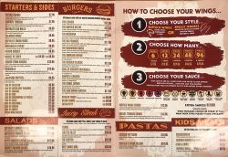 menu Buffalo's Halal burgers steaks wings Liverpool NSW Australia