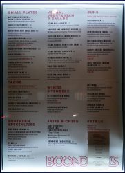 menu Boondocks Halal burger stax Old Street, London