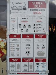 menu BRGR.Bro Slider Burgers Halal restaurant Leicester