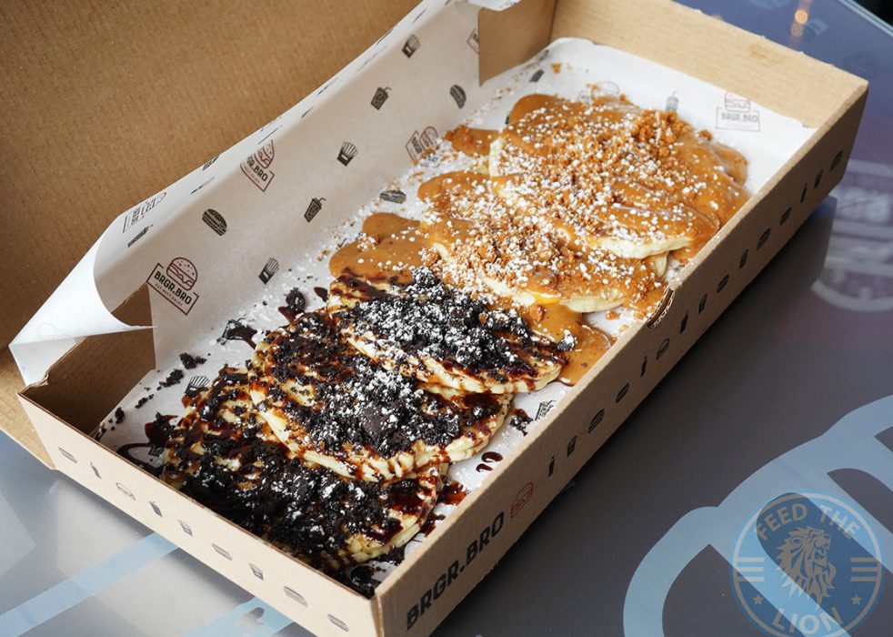 Classic Pancake with maple syrup. Additional Toppings: Oreo and Hershey’s or Lotus, Biscoff & Caramel (+£1.00), £4.50