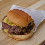 Bun and Sum pastrami smoked smash burgers Halal delivery takeaway in Bow London