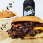 Bun and Sum pastrami smash burgers Halal delivery takeaway in Bow London