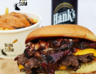 Bun and Sum pastrami smash burgers Halal delivery takeaway in Bow London