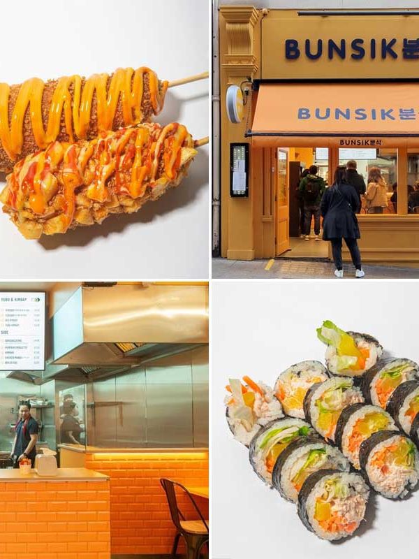 Bunsik 'Halal' Korean corn dogs in London Embankment Feed the Lion