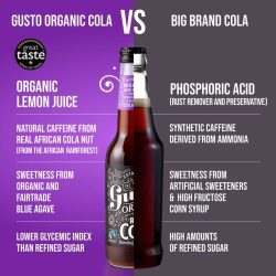 Gusto Organic Halal Cola Soft Drink Beverage Coke Pepsi